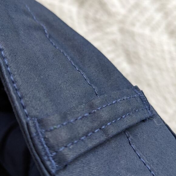 TOMMY Hilfiger Navy Waxed Cotton Mini Skirt Size 6 @c1 - Picture 12 of 15